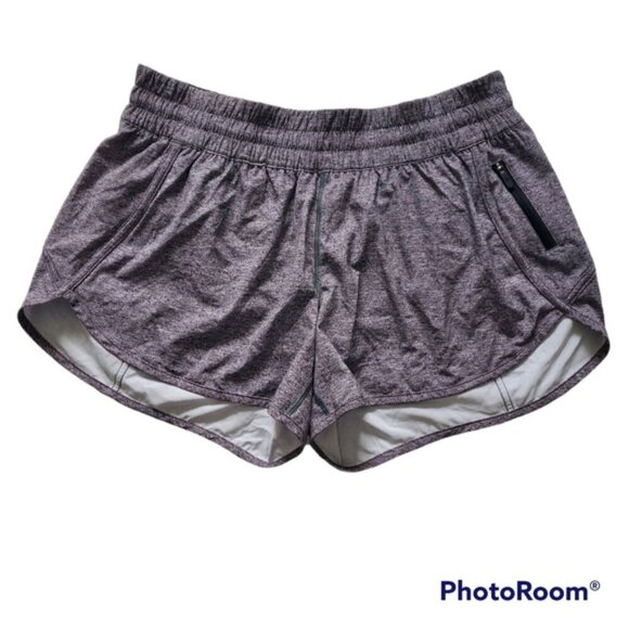 Lululemon Heather Lux Multi Black Tracker Short V Size 12 - Picture 3 of 12